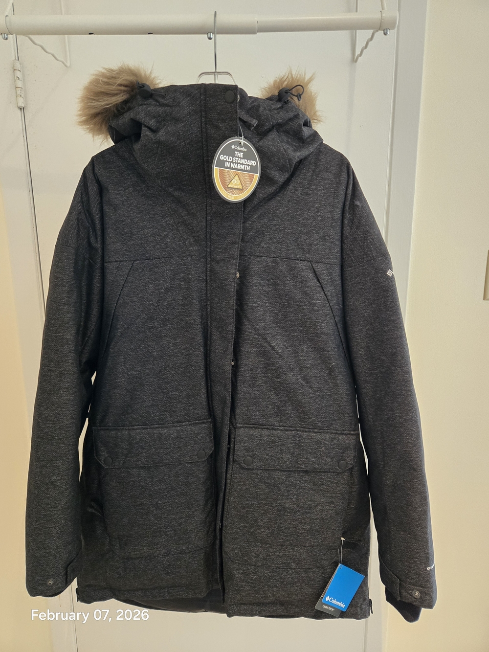 Columbia Women's Mount Si Down Filled OmniHeat Winter Parka Faux Fur Hood XL